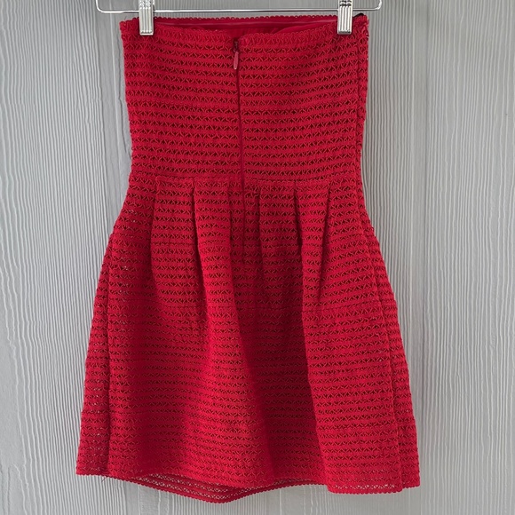 Forever 21 Women's Strapless Dress Size S Red - Picture 3 of 8
